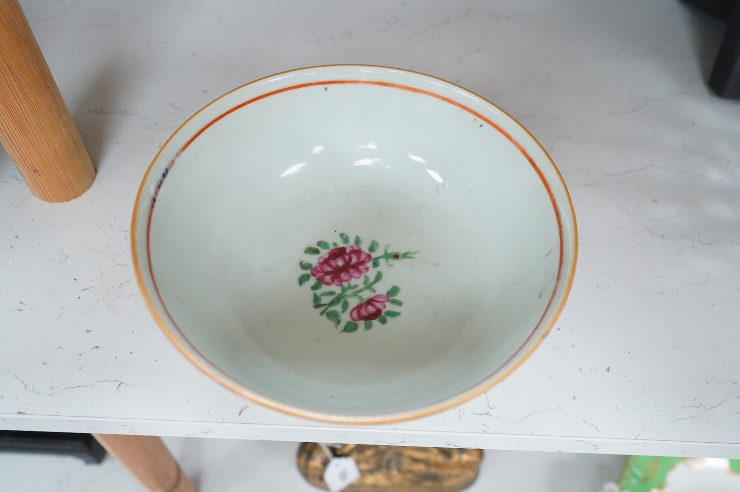 A matching Chinese Persian dish and bow and a separate dish, bowl 12cm diameter. Condition - fair to good